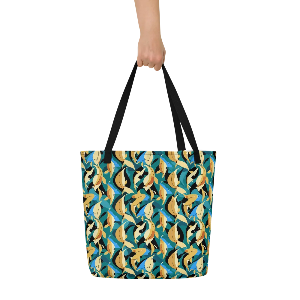 Golden Shoal on Large Tote Bag W/ Pocket — Front