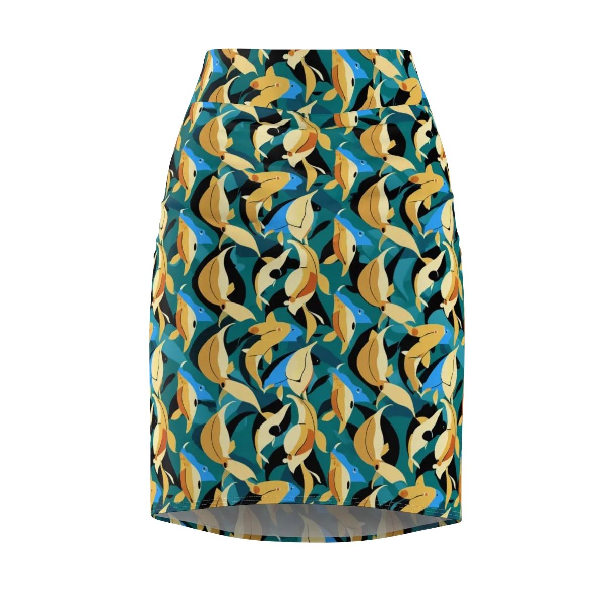 Golden Shoal on Pencil Skirt — Front