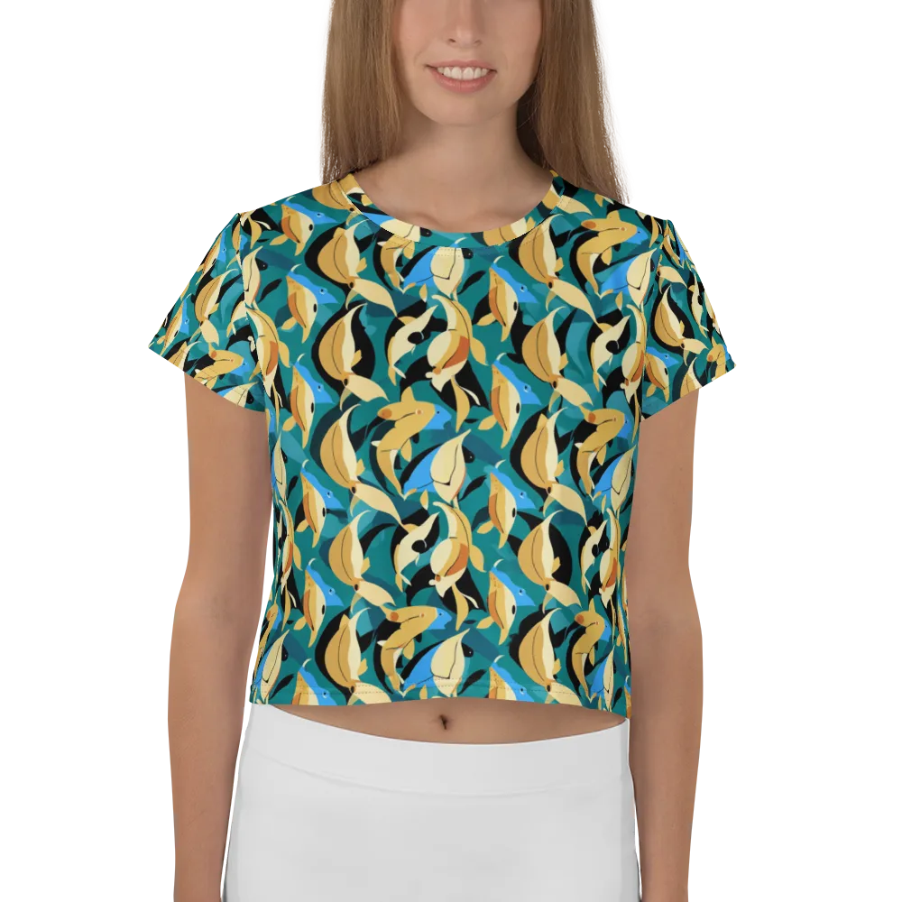 Golden Shoal on Crop Tee — Front