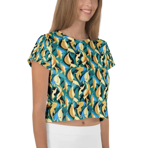 Golden Shoal on a Crop Tee