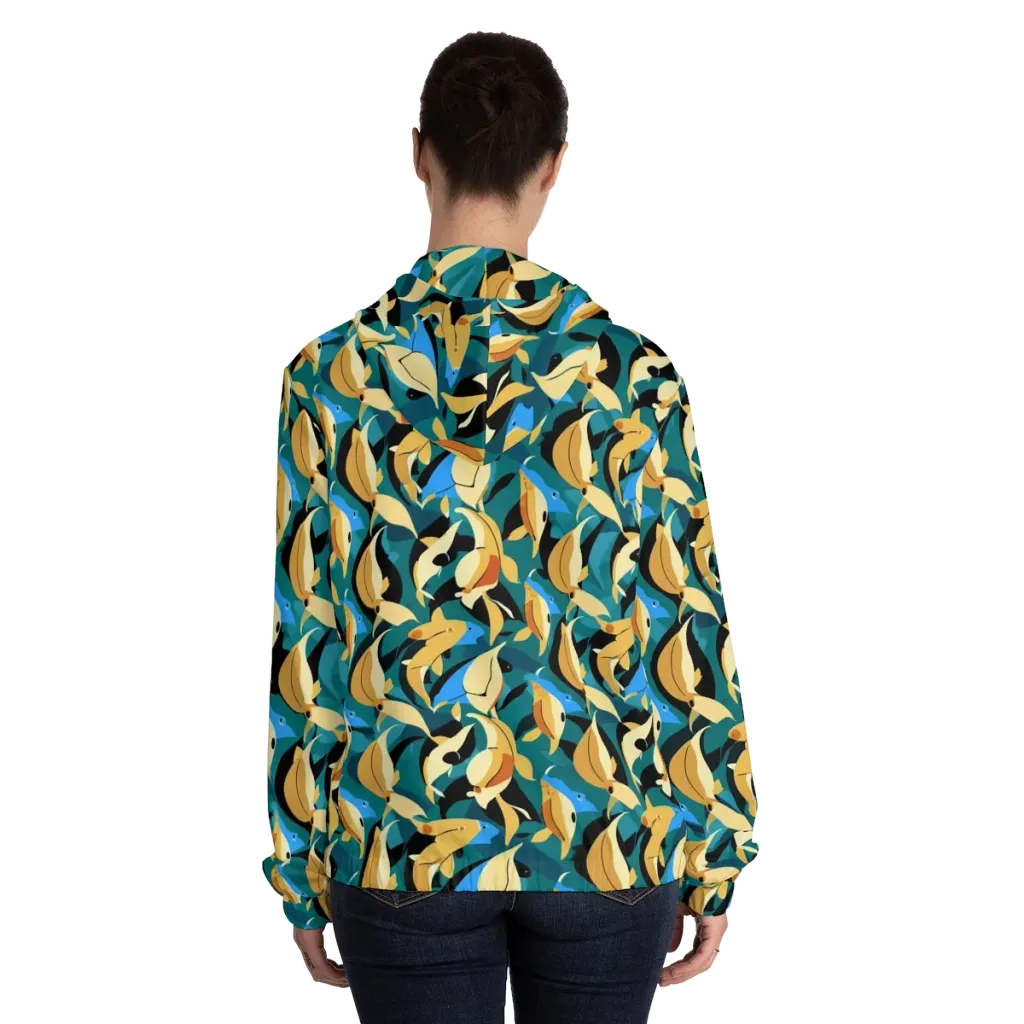 Golden Shoal on Women's Full-Zip Hoodie — Back On Person