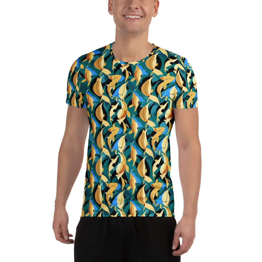 Golden Shoal on Men's Athletic T-Shirt — Front
