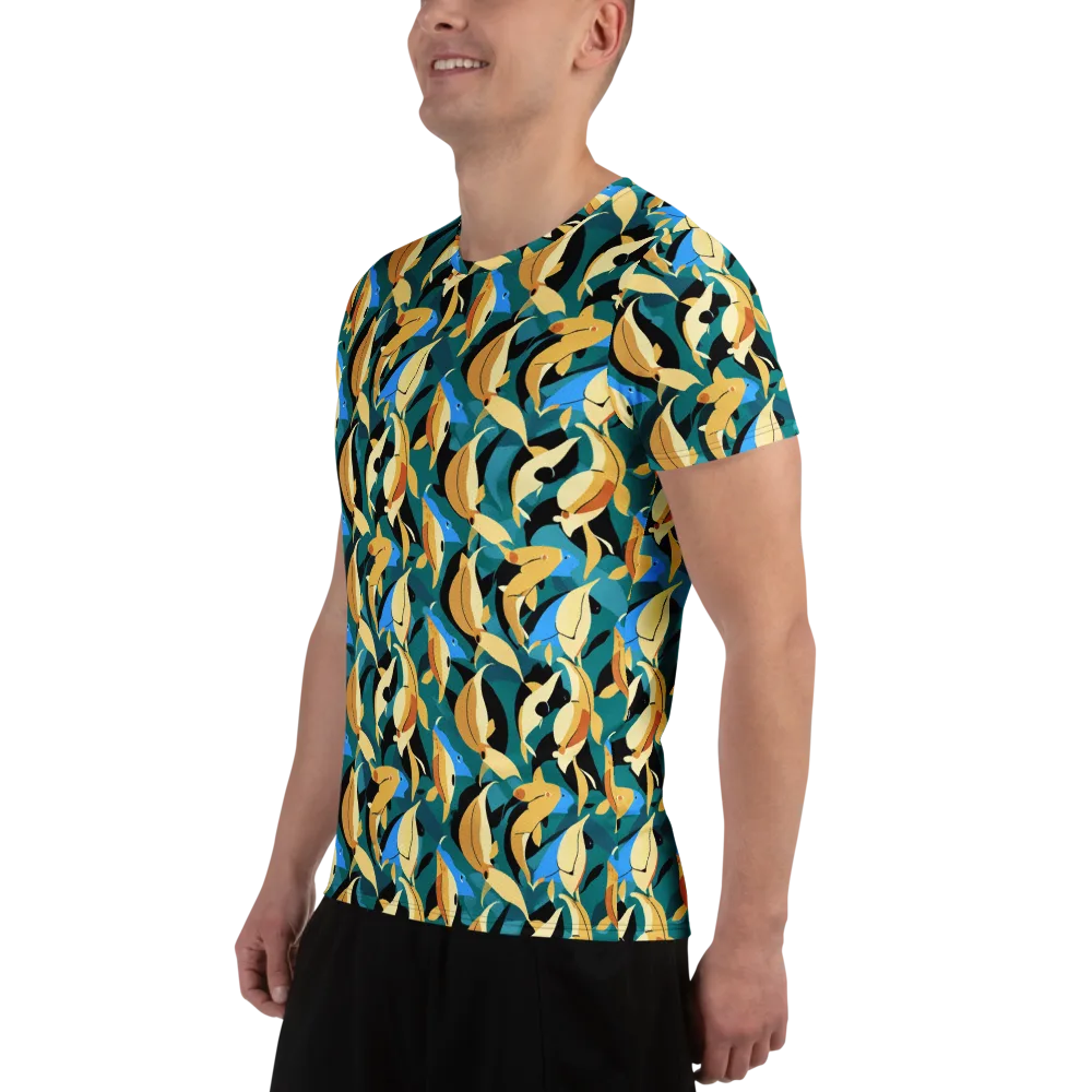 Golden Shoal on Men's Athletic T-Shirt — Left