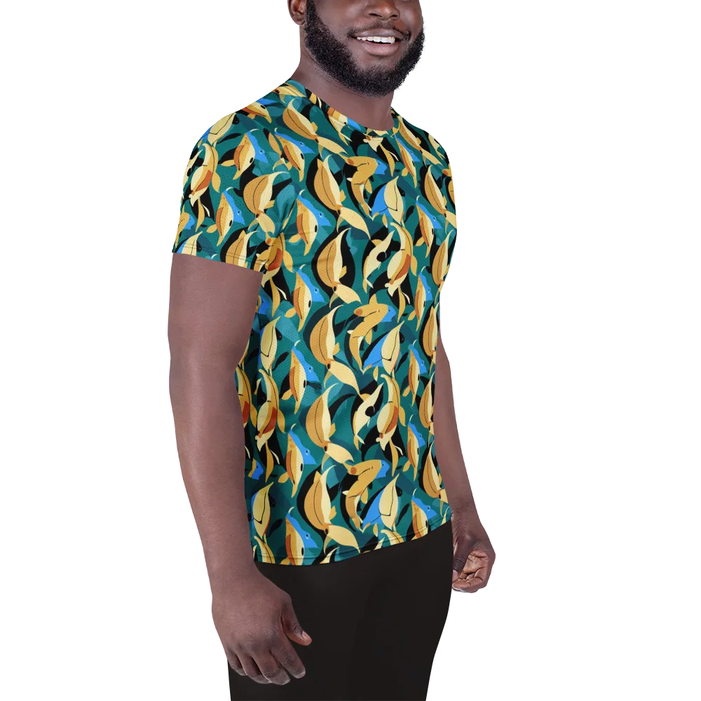Golden Shoal on Men's Athletic T-Shirt — Right