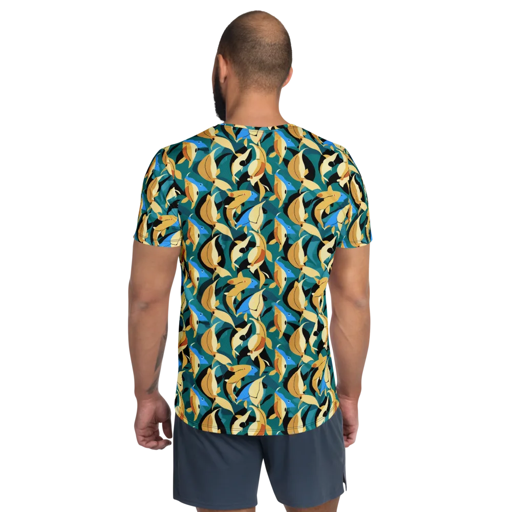 Golden Shoal on Men's Athletic T-Shirt — Back