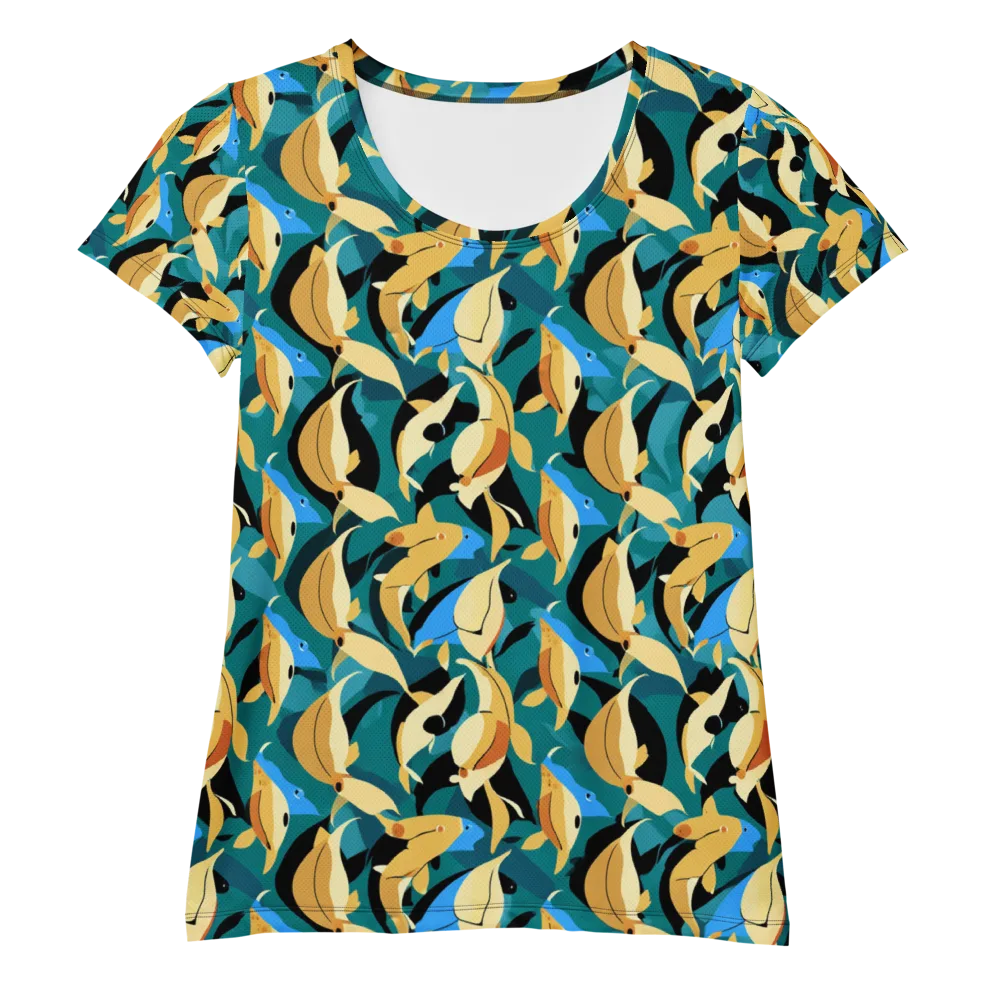 Golden Shoal on Women's Athletic T-Shirt — Front