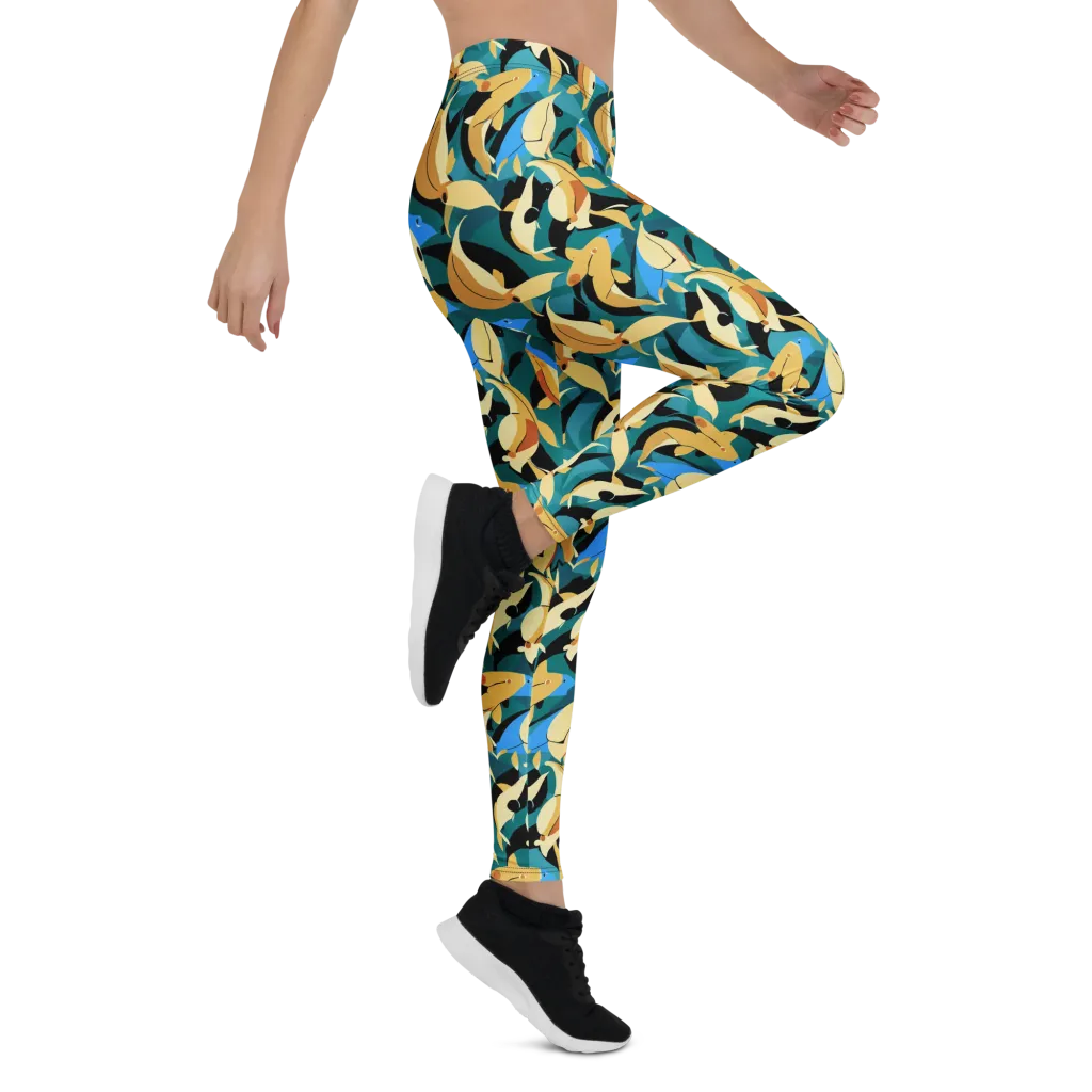 Golden Shoal on Leggings — Right