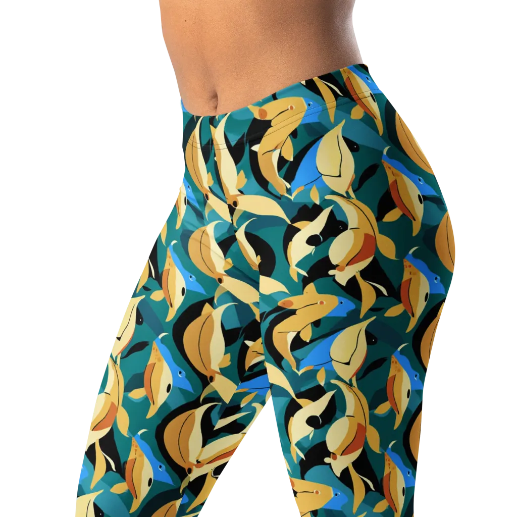 Golden Shoal on Leggings — Left Front