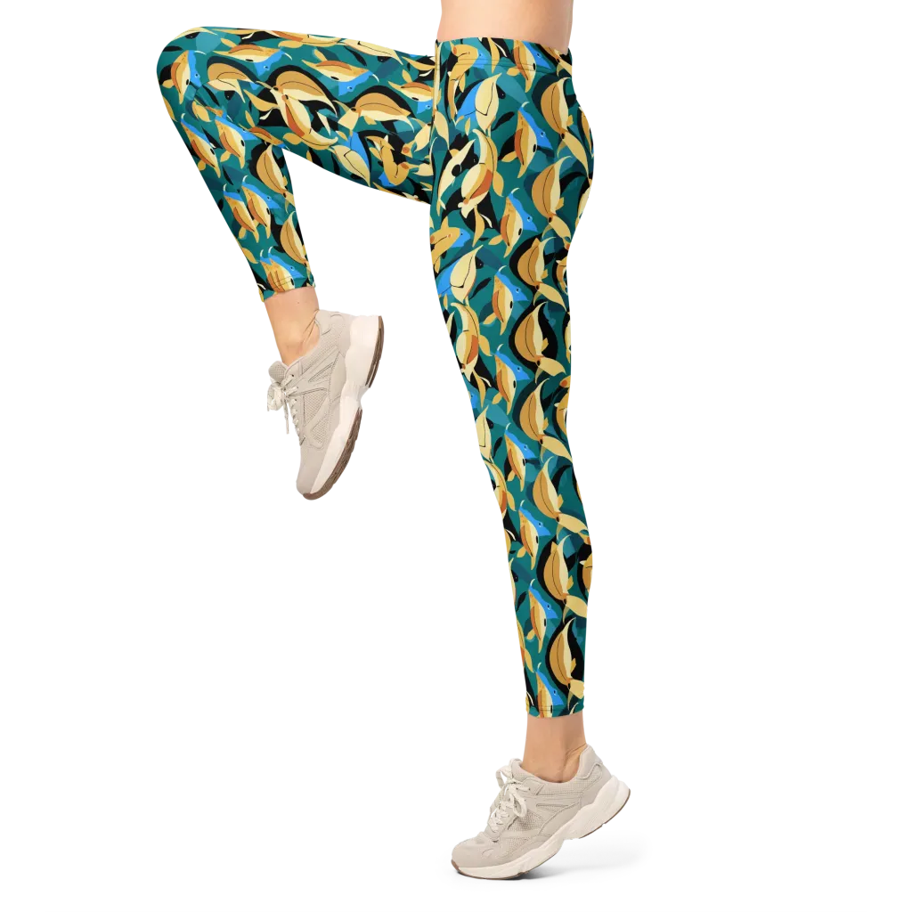 Golden Shoal on Leggings — Left