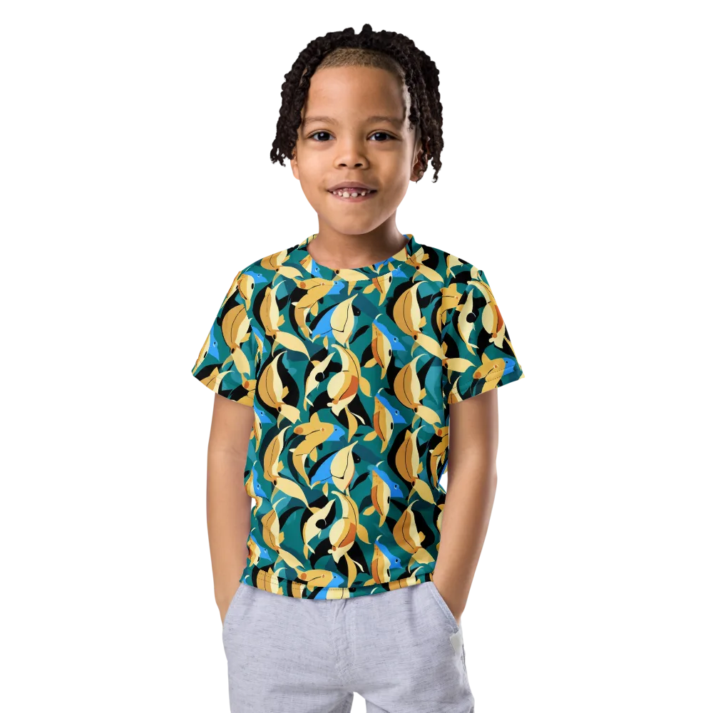 Golden Shoal on Kids Crew Neck T-Shirt — Front