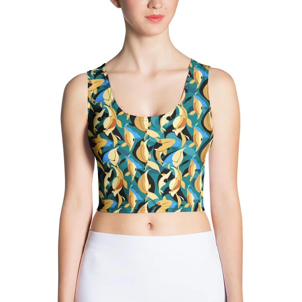 Golden Shoal on Crop Top — Front
