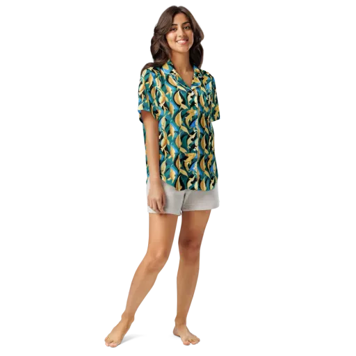 Golden Shoal on a Women's Short Sleeve Pajama Top