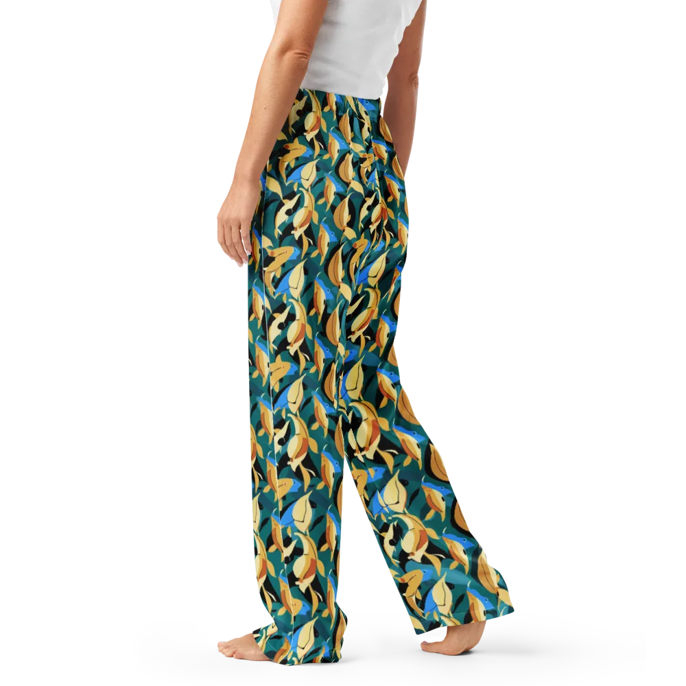 Golden Shoal on Women's Pajama Pants — Left
