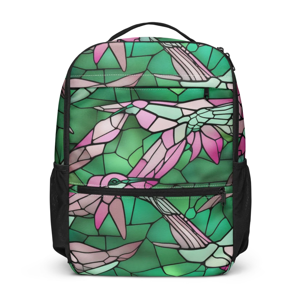 Stained Glass Flight on Utility Backpack — Front