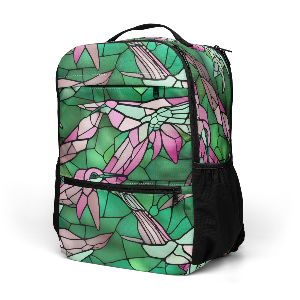 Stained Glass Flight on Utility Backpack — Left Front