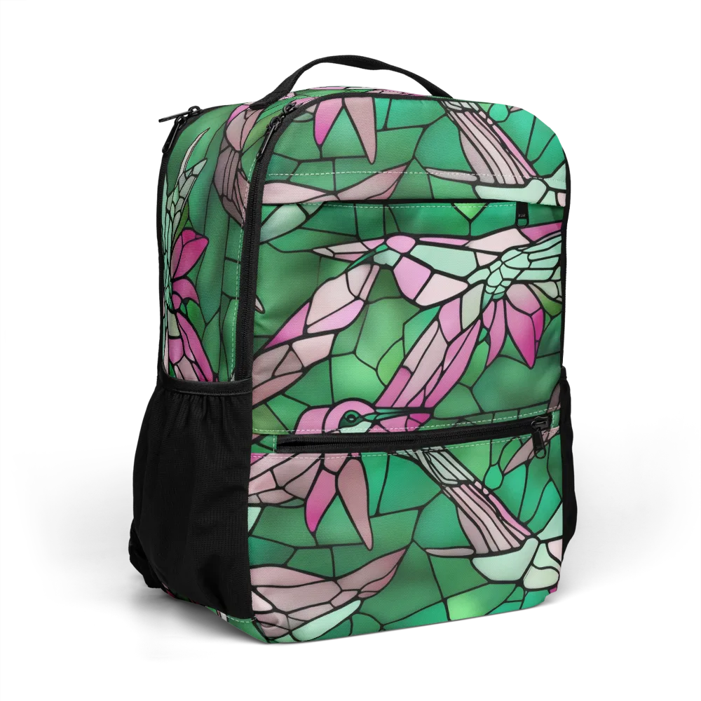 Stained Glass Flight on Utility Backpack — Right Front