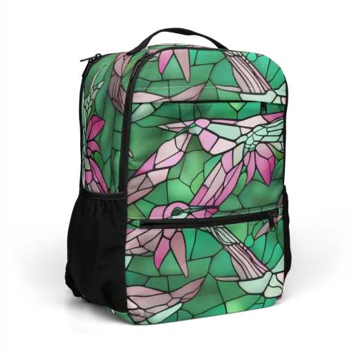 Stained Glass Flight on a Utility Backpack