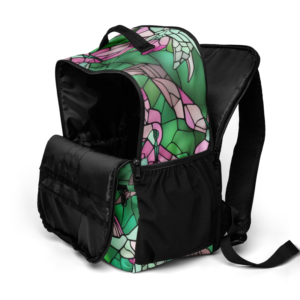 Stained Glass Flight on Utility Backpack — Product details 2