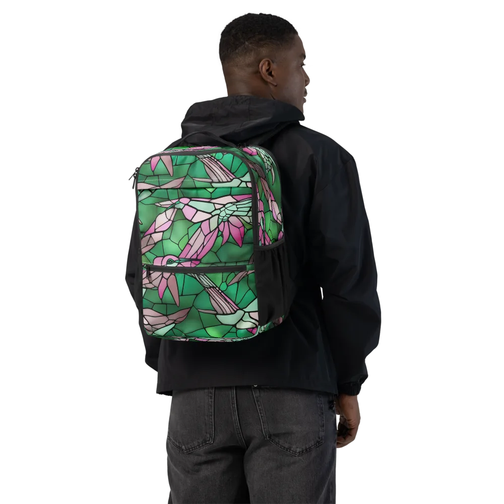 Stained Glass Flight on Utility Backpack — Back
