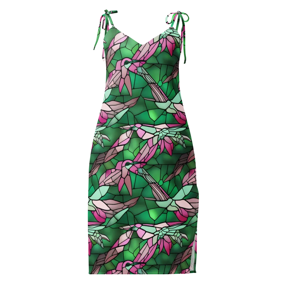 Stained Glass Flight on Slip Dress — Front
