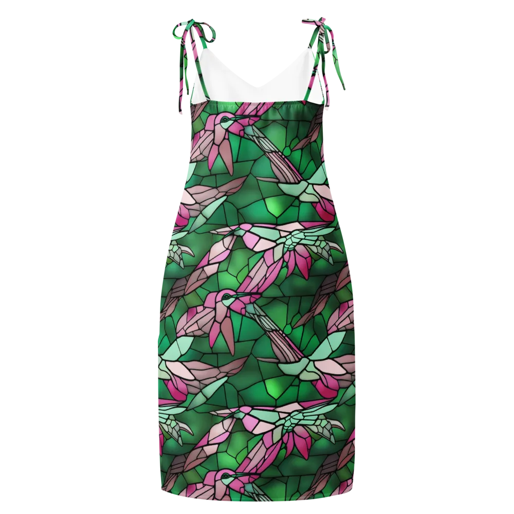 Stained Glass Flight on Slip Dress — Back