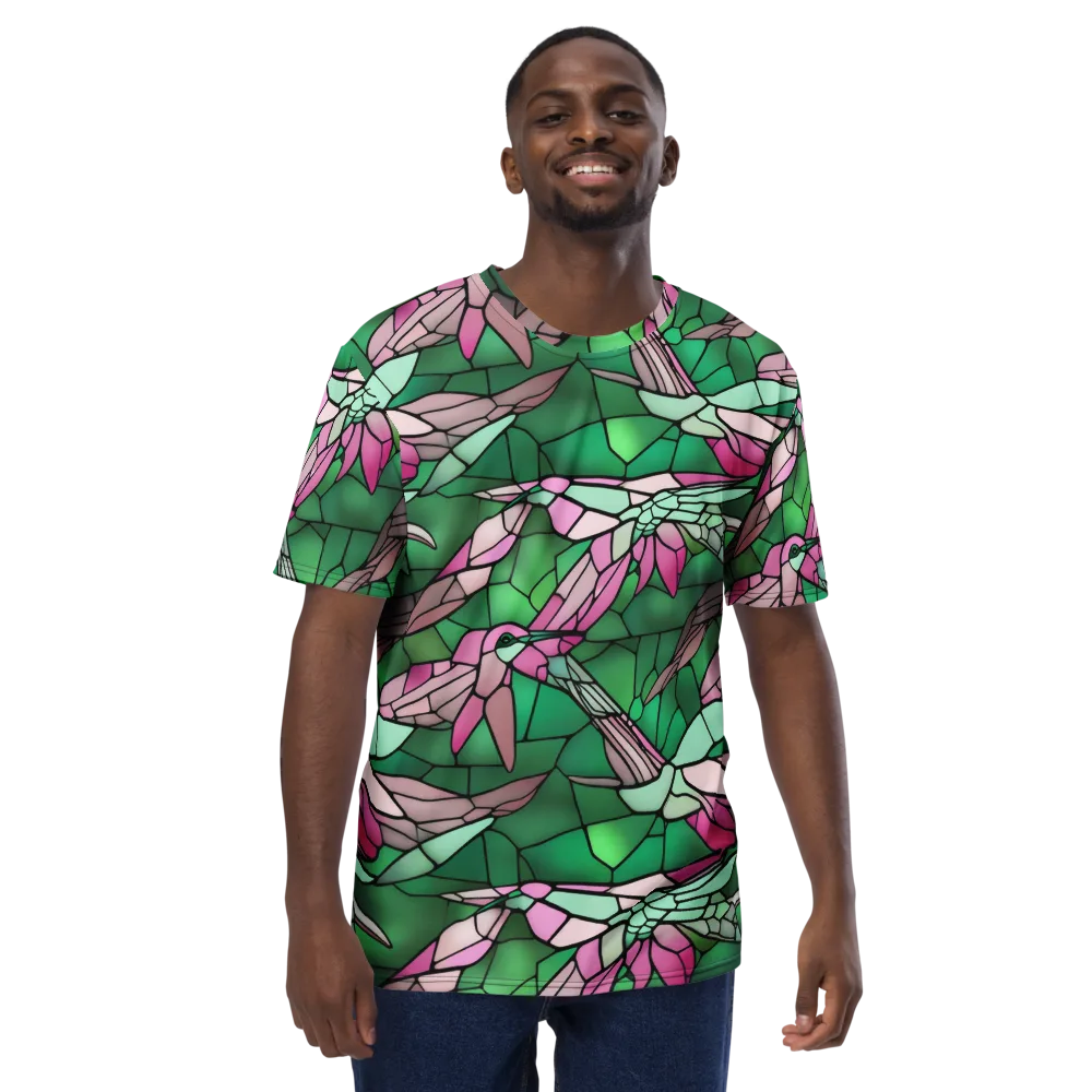 Stained Glass Flight on Men's Crew Neck T-Shirt — Front