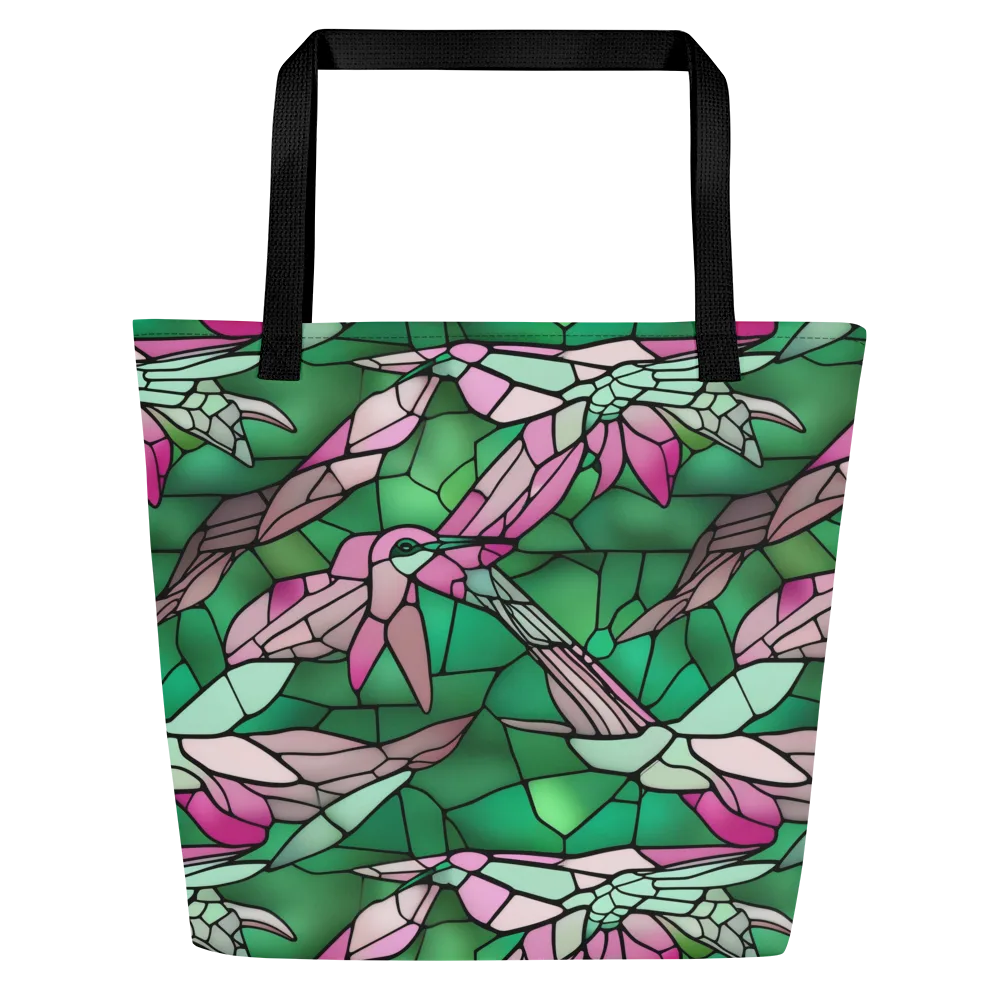 Stained Glass Flight on Large Tote Bag W/ Pocket — Front