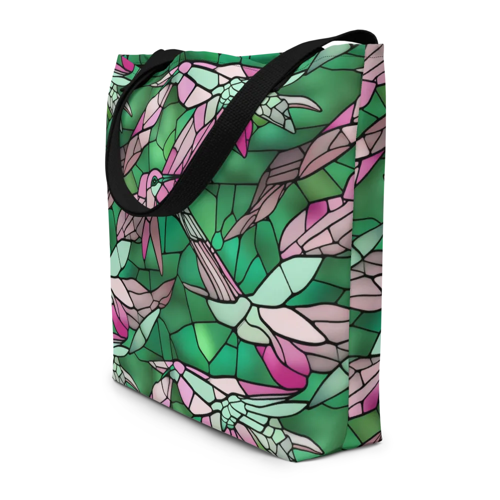 Stained Glass Flight on Large Tote Bag W/ Pocket — Front