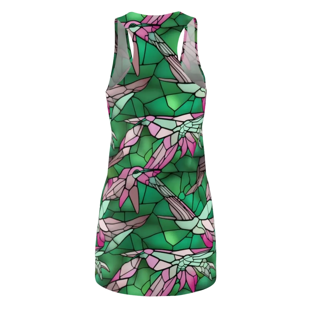 Stained Glass Flight on Racerback Dress — Back