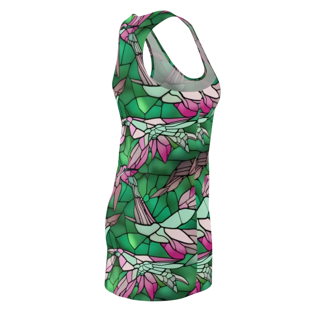 Stained Glass Flight on Racerback Dress — Back Side