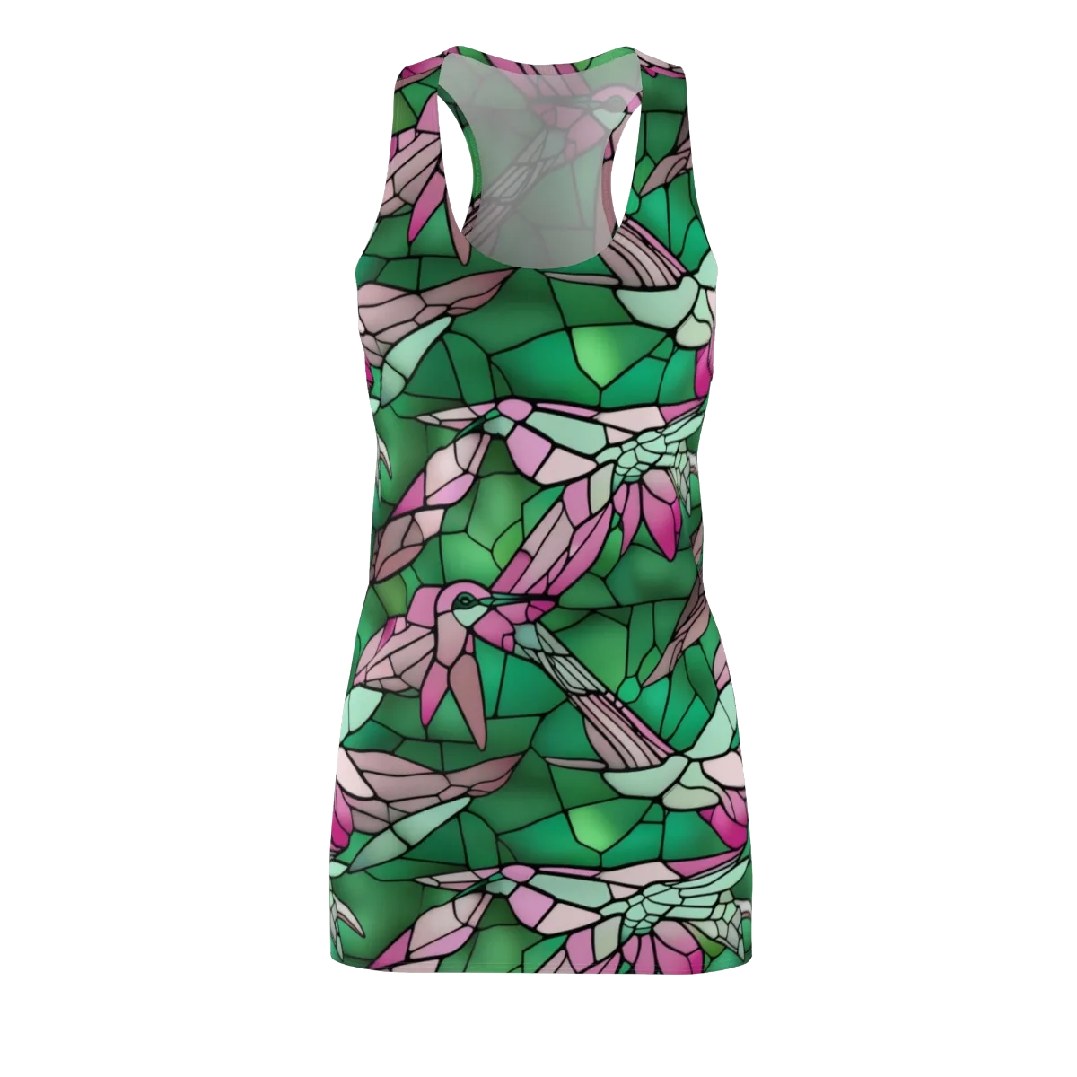 Stained Glass Flight on Racerback Dress — Front