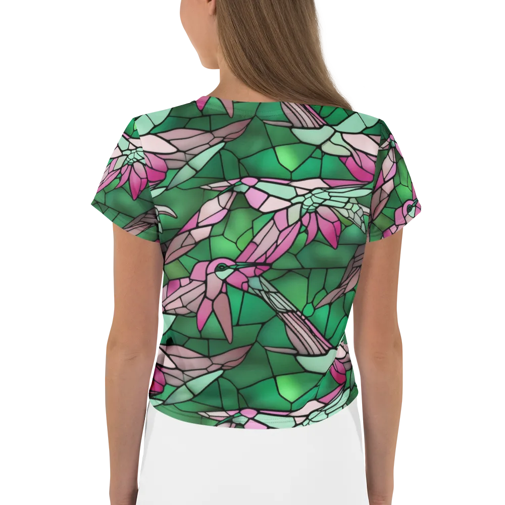 Stained Glass Flight on Crop Tee — Back