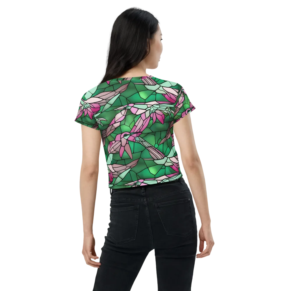 Stained Glass Flight on Crop Tee — Back