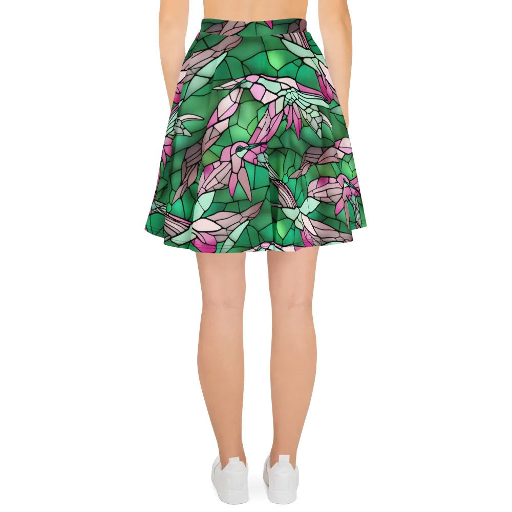 Stained Glass Flight on Skater Skirt — Back