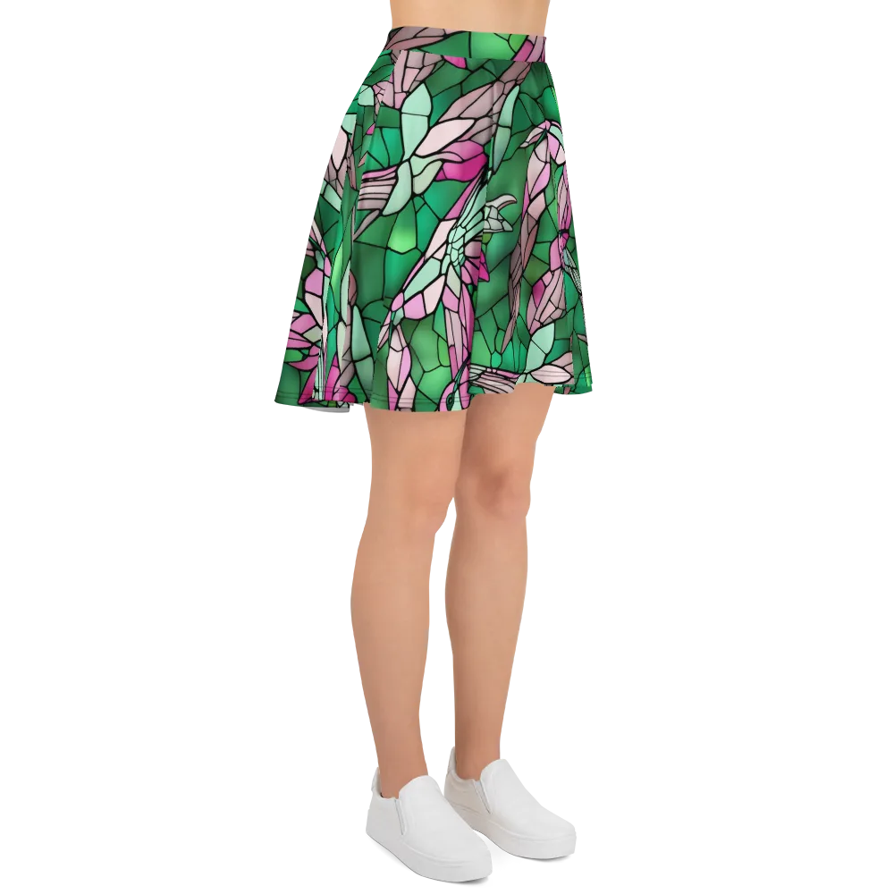 Stained Glass Flight on Skater Skirt — Right