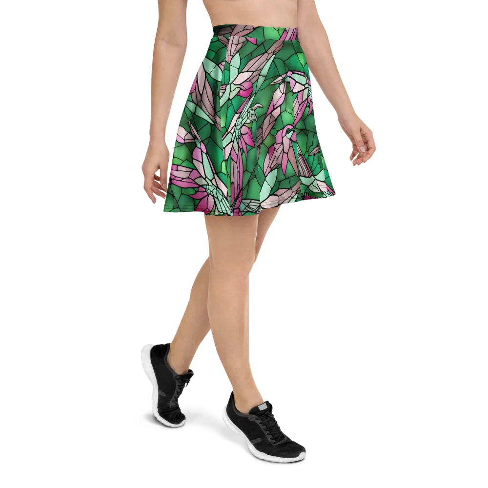 Stained Glass Flight on Skater Skirt — Right