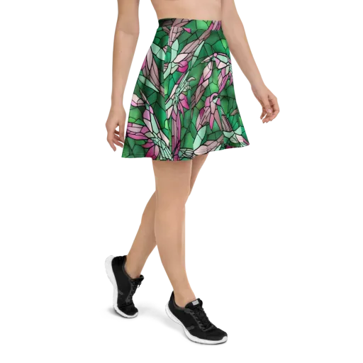 Stained Glass Flight on a Skater Skirt