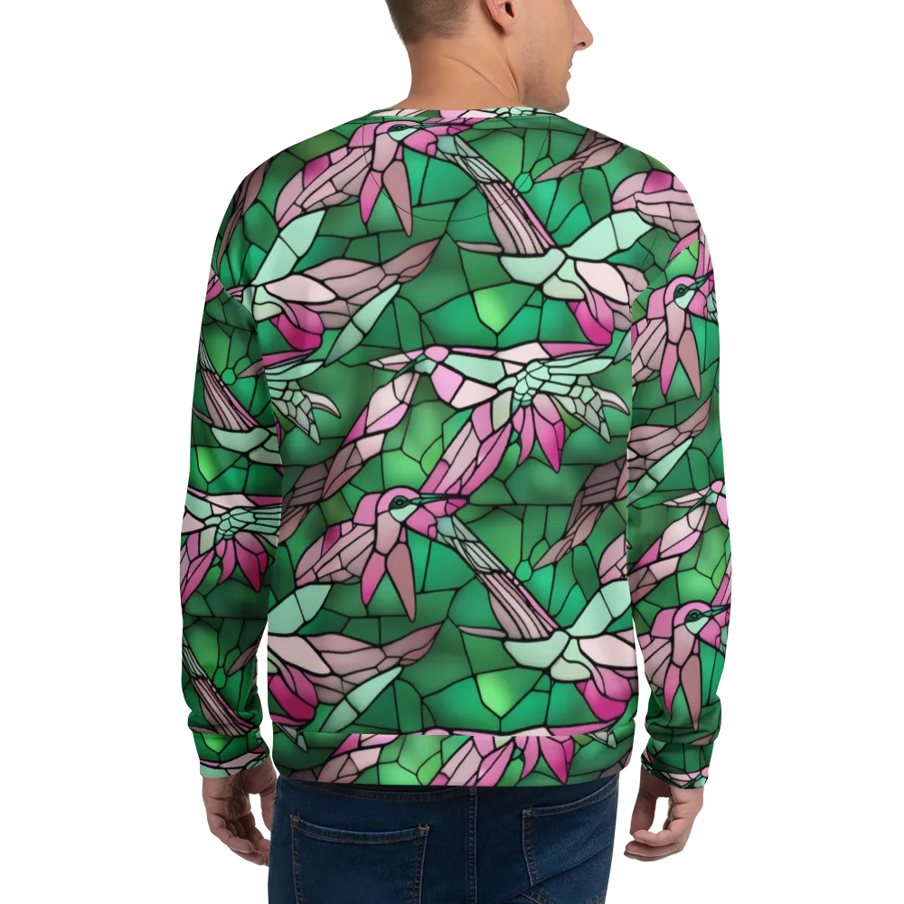 Stained Glass Flight on Sweatshirt — Back