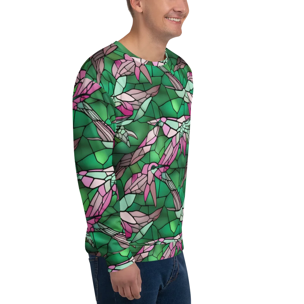 Stained Glass Flight on Sweatshirt — Right Front
