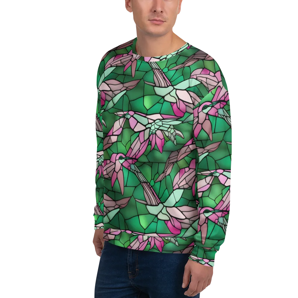 Stained Glass Flight on Sweatshirt — Left Front