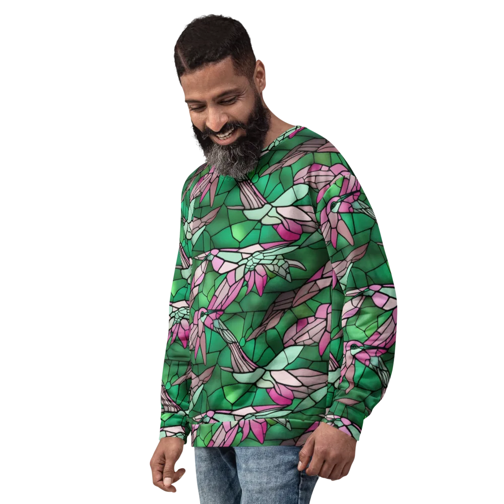 Stained Glass Flight on Sweatshirt — Left Front