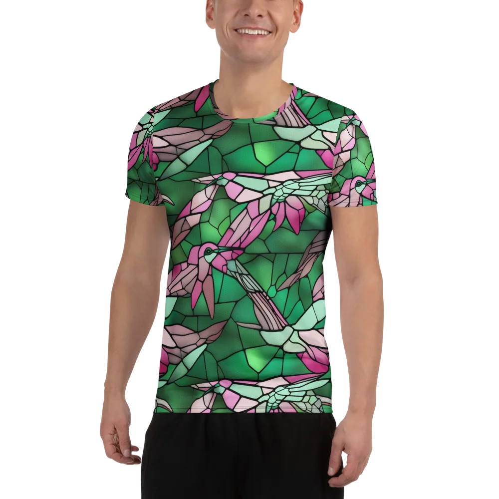 Stained Glass Flight on Men's Athletic T-Shirt — Front
