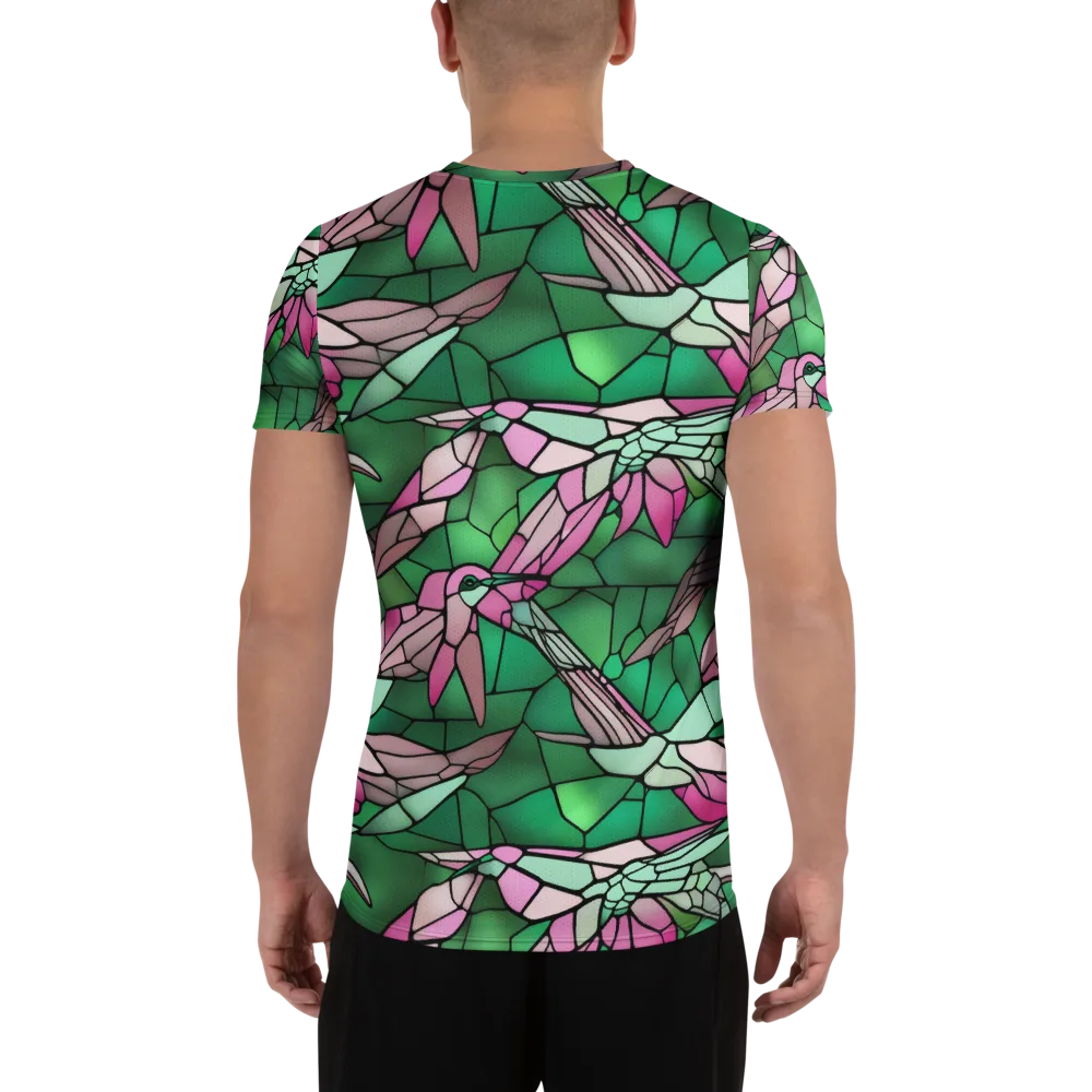 Stained Glass Flight on Men's Athletic T-Shirt — Back
