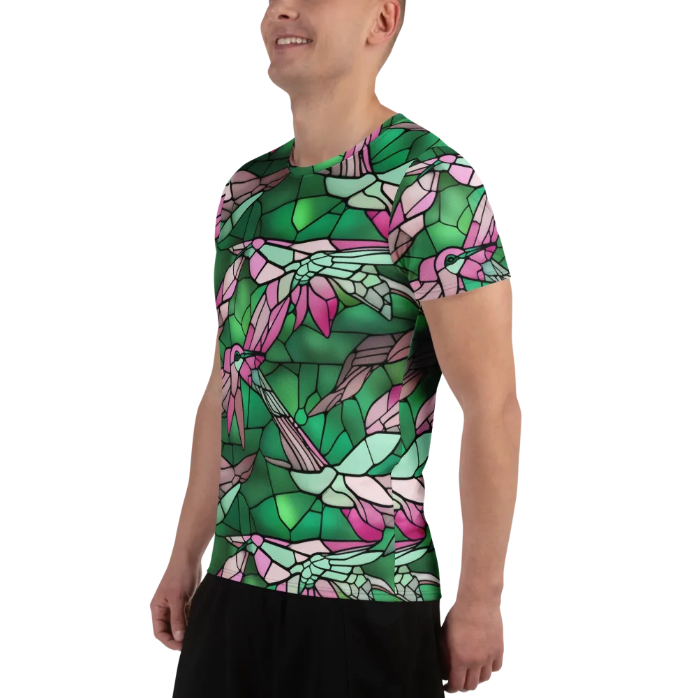 Stained Glass Flight on Men's Athletic T-Shirt — Left