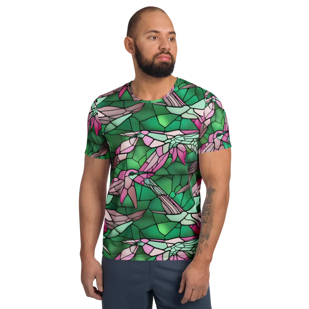 Stained Glass Flight on Men's Athletic T-Shirt — Front