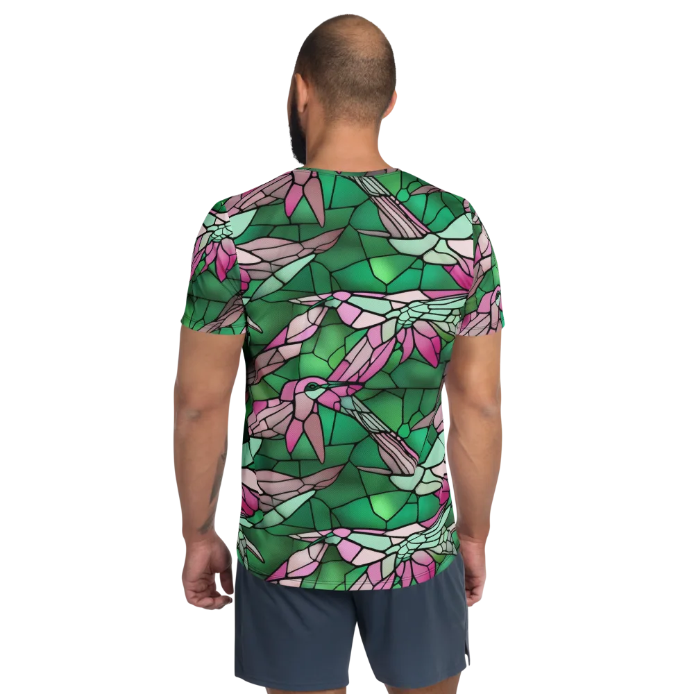 Stained Glass Flight on Men's Athletic T-Shirt — Back