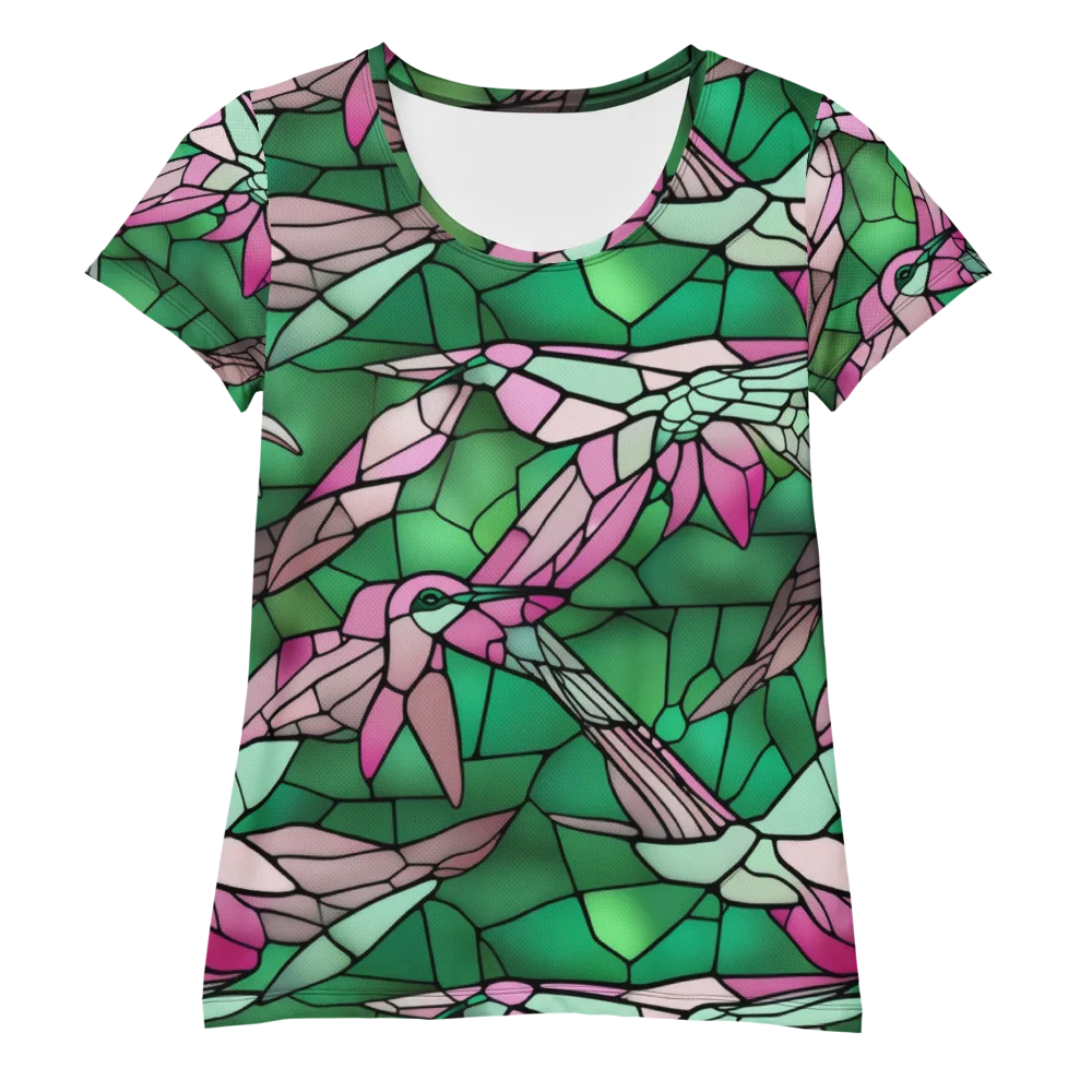 Stained Glass Flight on Women's Athletic T-Shirt — Front
