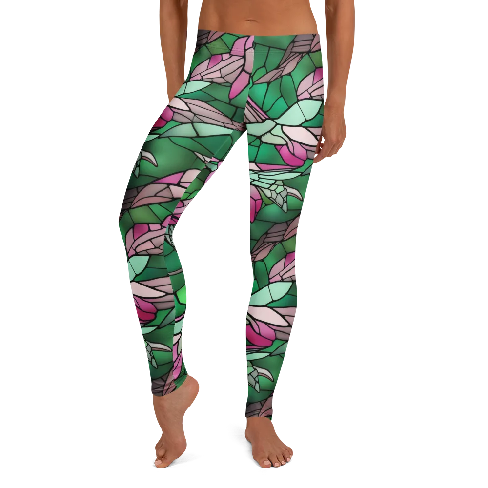 Stained Glass Flight on Leggings — Front