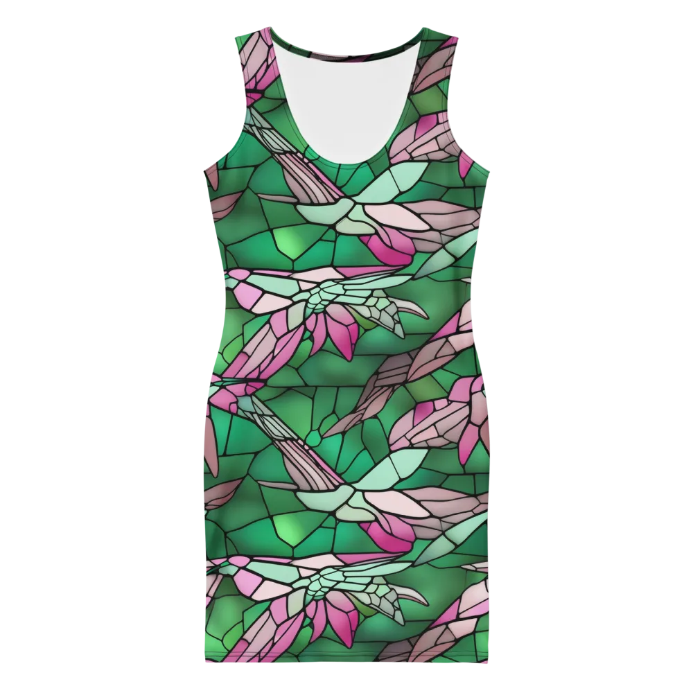 Stained Glass Flight on Bodycon Dress — Front