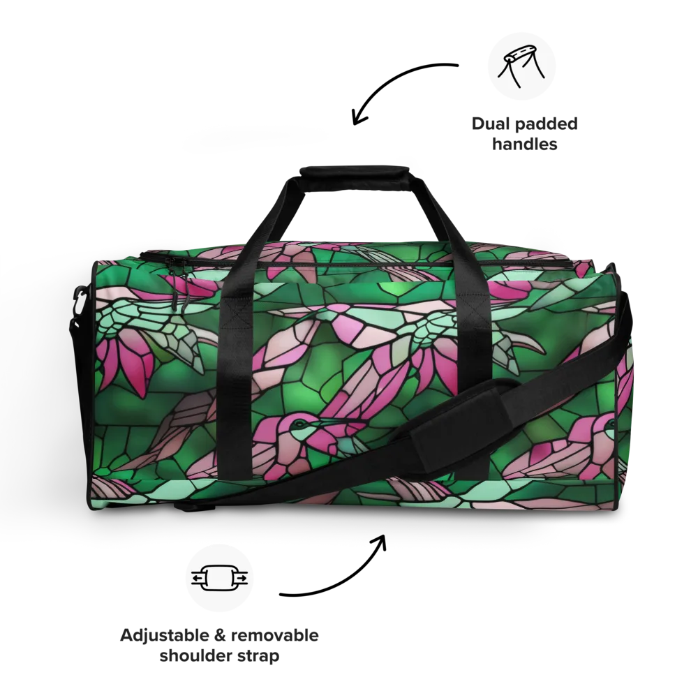 Stained Glass Flight on Duffle Bag — Front